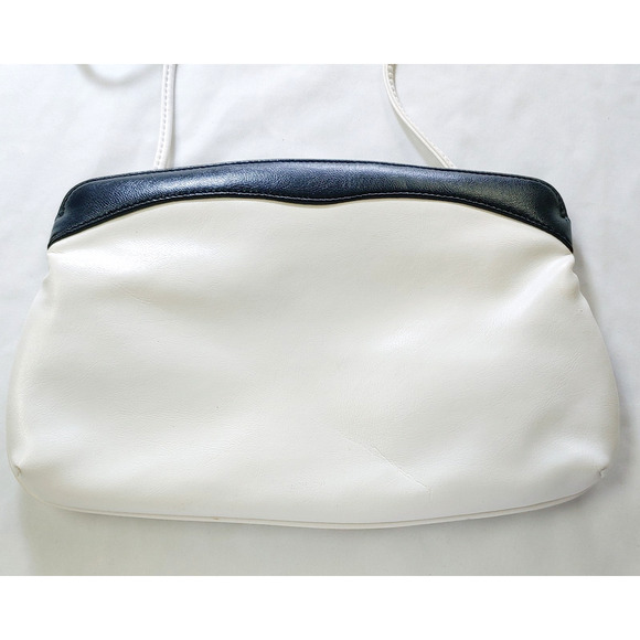 Navy Blue/White Crossbody Purse Summer Shoulder Bag/Clutch Nautical-Pre-Owned - Picture 1 of 16